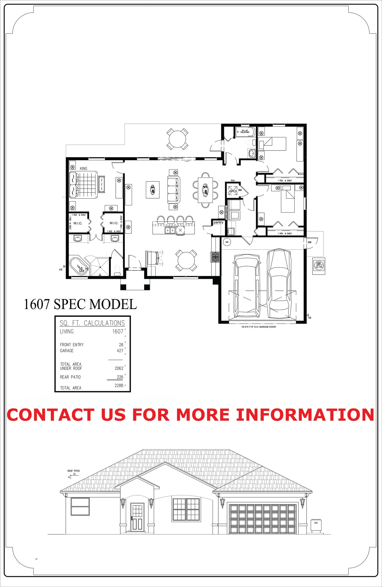 1607 Square Foot Spec