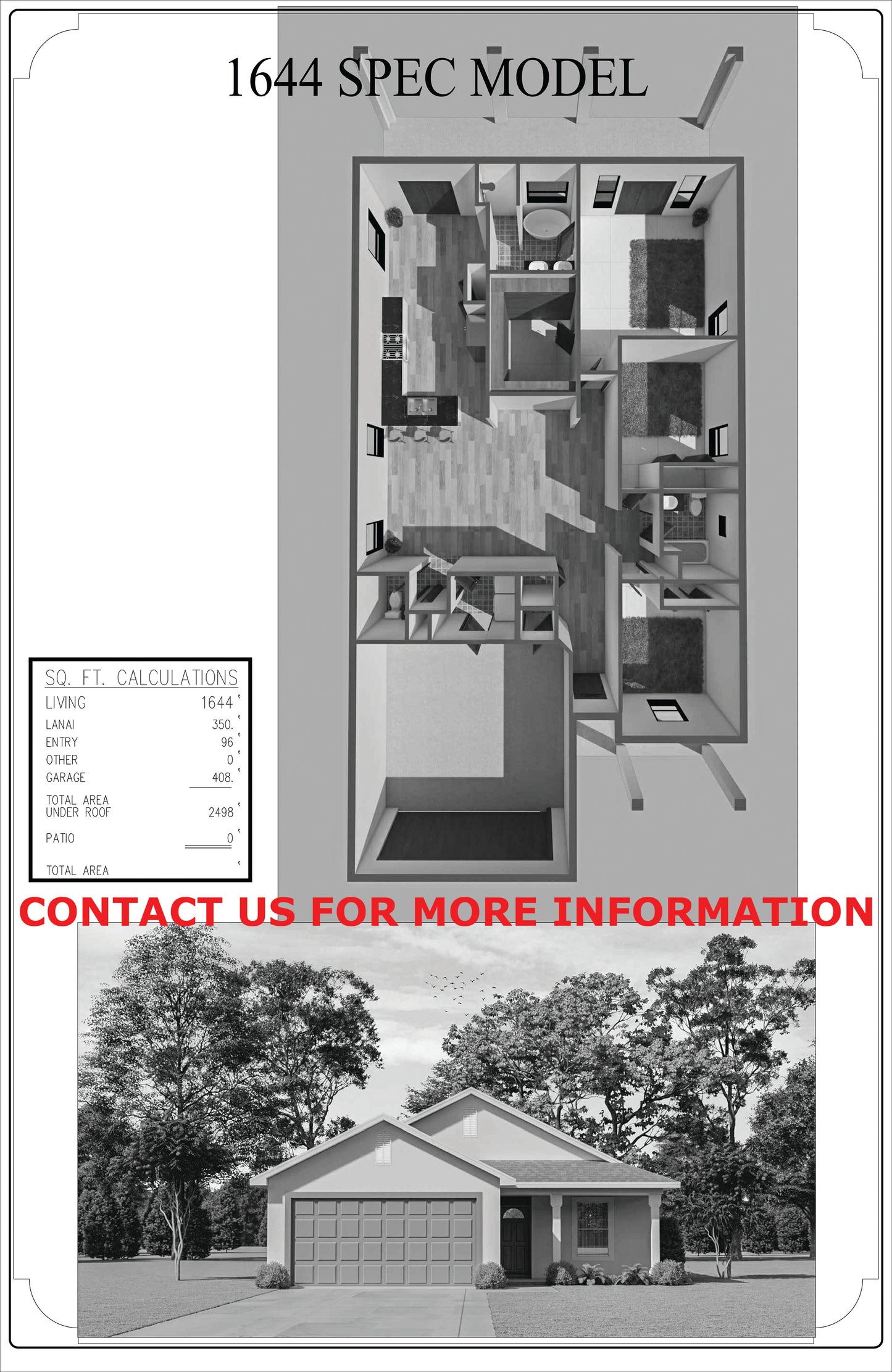 1644 Square Foot Spec