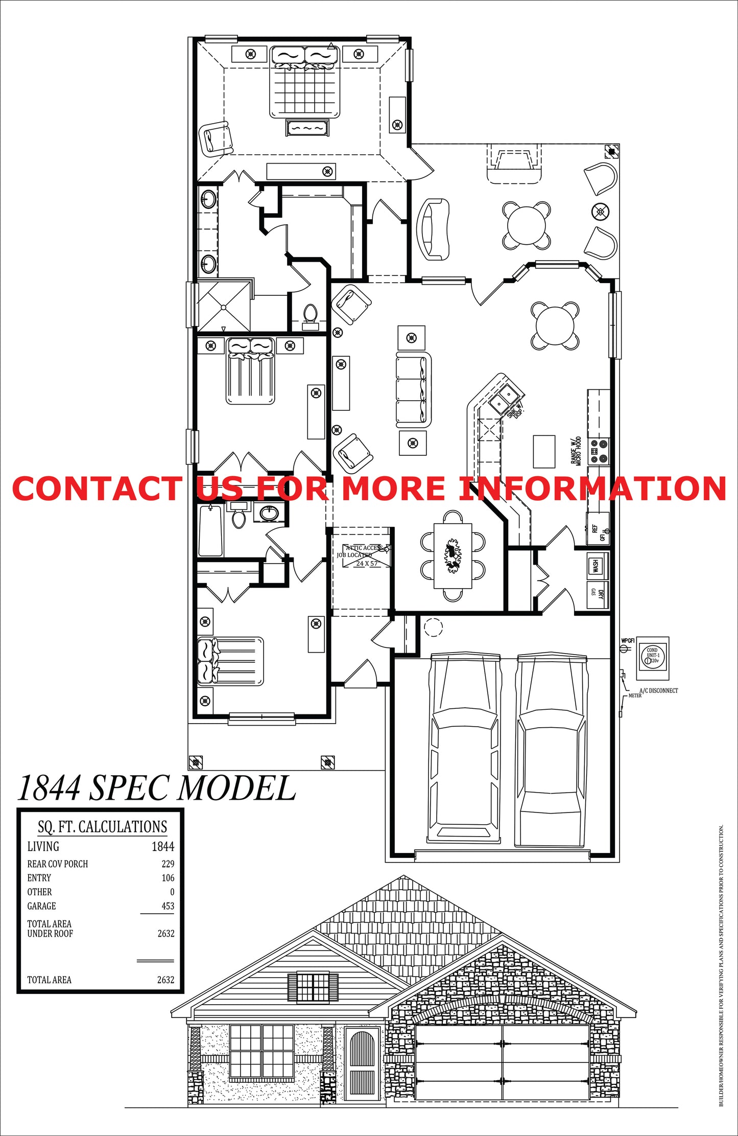 1844 Square Foot Spec