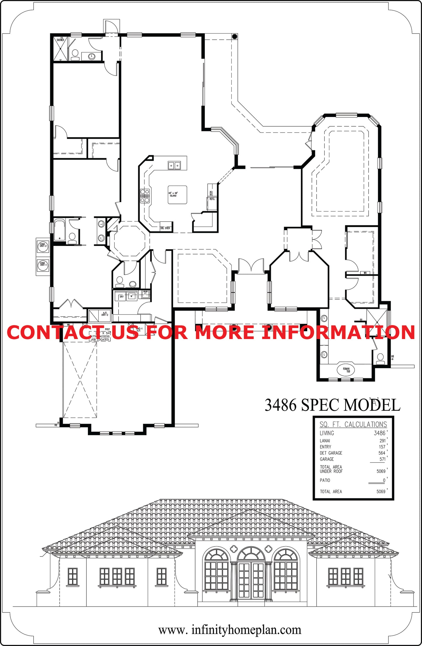 3486 Square Foot Spec
