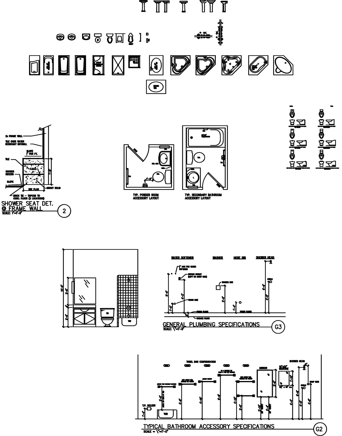 AutoCAD Bathroom Details