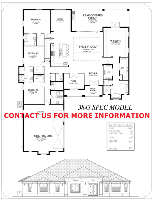 3843 Square Foot Spec